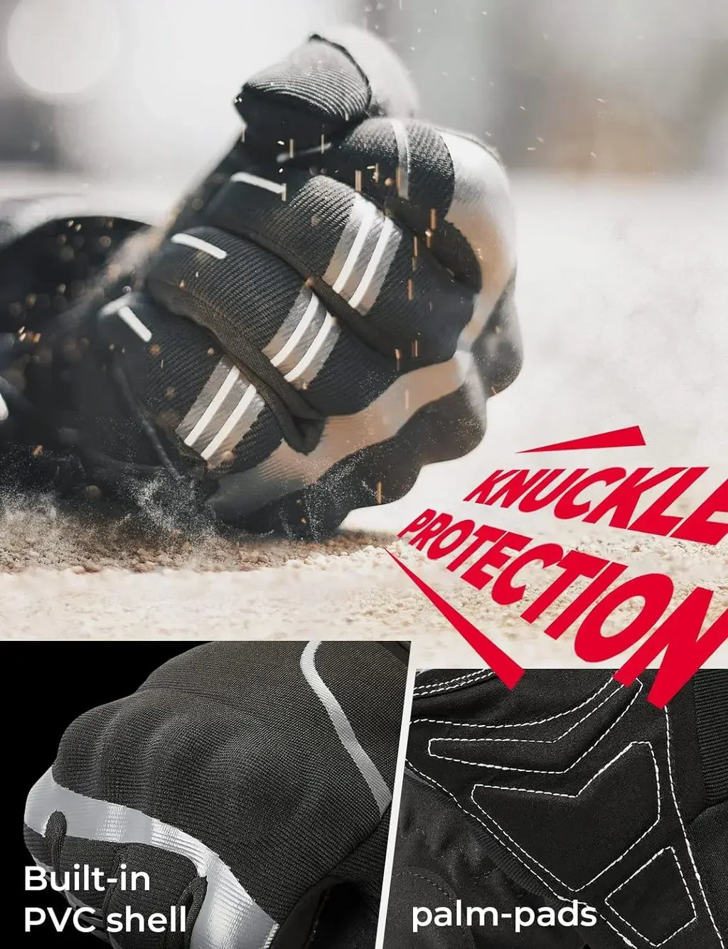 KEMITOUR Summer Motorcycle Gloves Hard Knuckle Touchscreen Moto