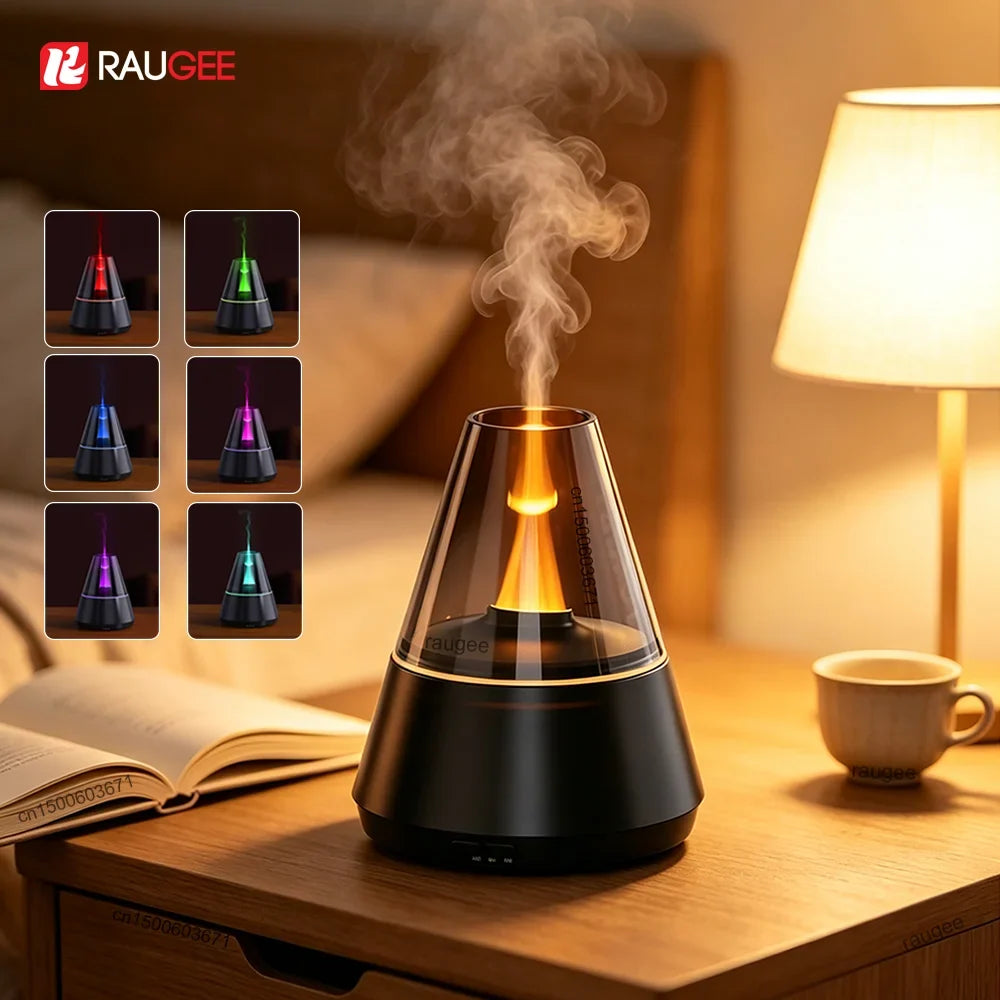 Raugee Mini Flame Aroma Diffuser & Humidifier 120ml USB