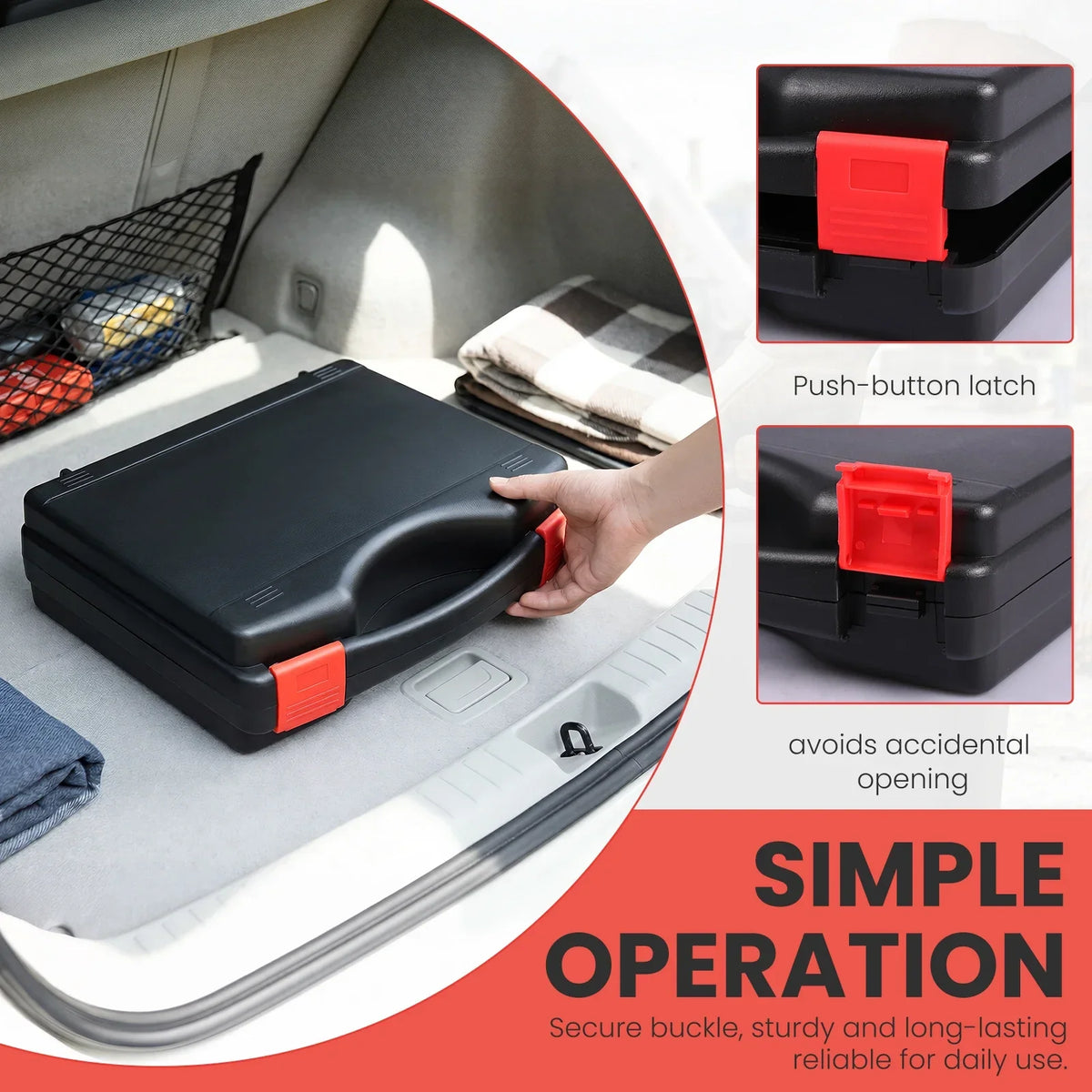 Small Hard Carrying Case – Shatterproof Plastic Tool Storage Box