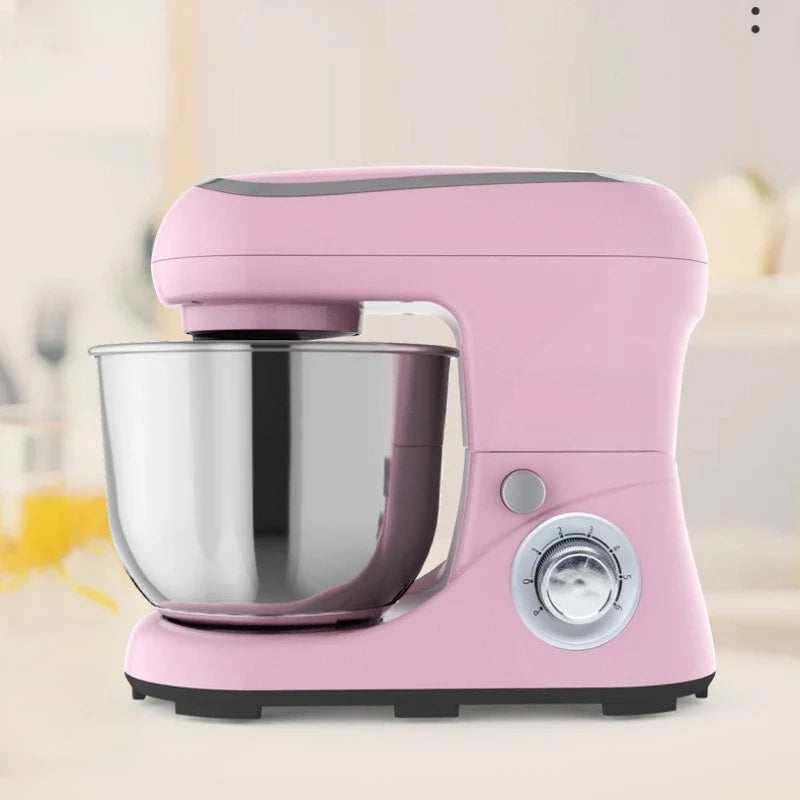 Pink Stand Mixer – Dough Kneading, Egg Beating & Whipping