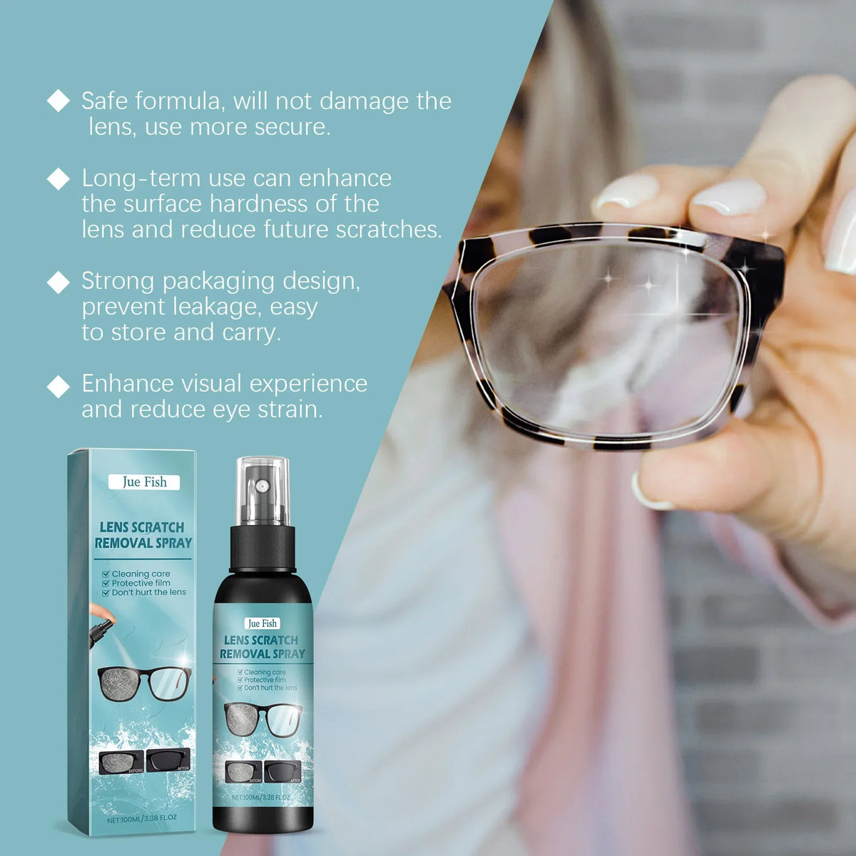 Eyeglass Lens Cleaner & Scratch Removal Spray 100ml