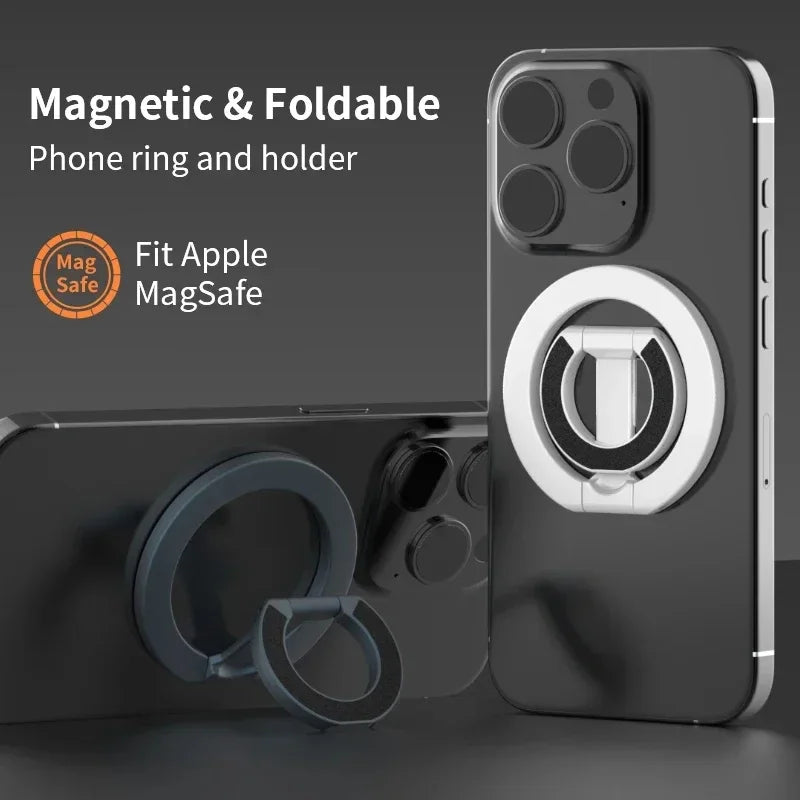 Magnetic Phone Ring Holder MagSafe Kickstand – iPhone & Android