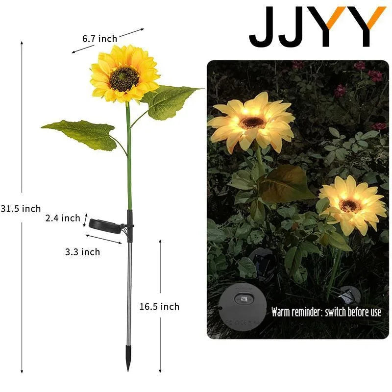 Solar Sunflower Garden Stake Light – Outdoor LED Décor IP65