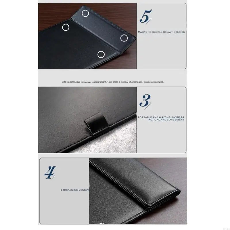 PU Leather Clipboard Folder with Pen Slot | Office Meeting Board