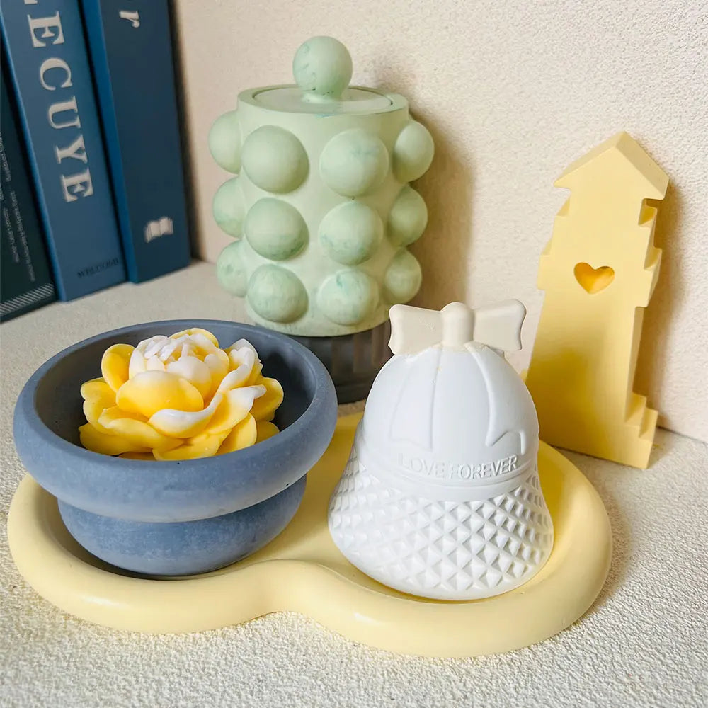 Silicone Candle Mold – Bubble Jar, Donut & Concrete Vessel
