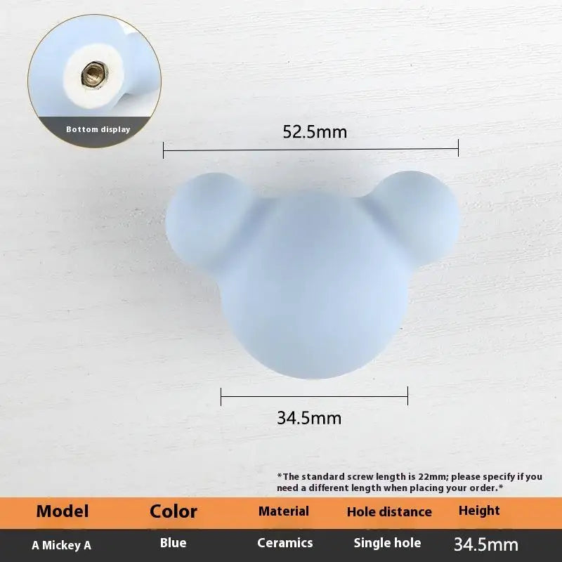 Nordic Ceramic Macaron Kids Cabinet Knobs & Drawer Handles