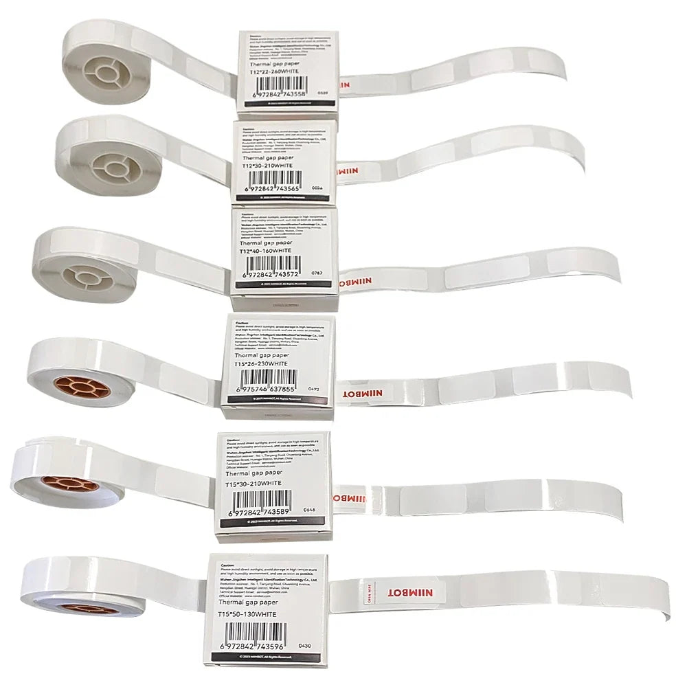 Niimbot Thermal Label Paper – Waterproof White Tape D11 D110