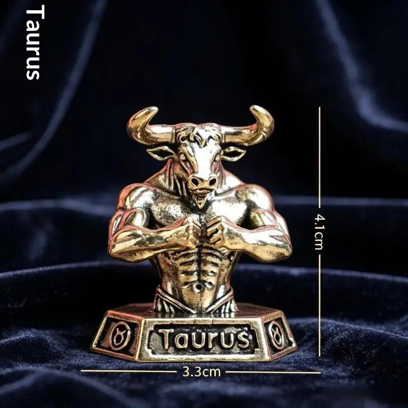 Vintage Metal Zodiac Figurine Sculpture | Home Decor & Gift