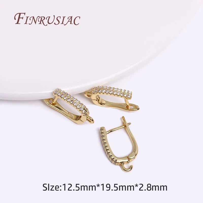 Sunflower Earring Hooks 18K Gold Plated DIY Jewelry Findings