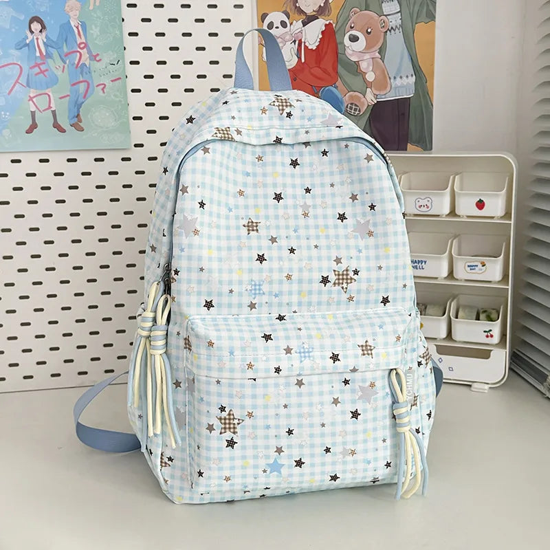 Korean Star Print Lightweight Student Backpack | Nixie