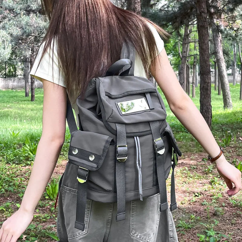Korean Niche Multi-Pocket Nylon Fashion Backpack | Nixie