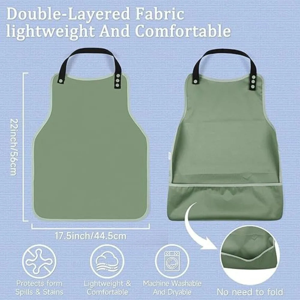 Waterproof Reusable Adult Bib – Spill-Proof Dining Apron