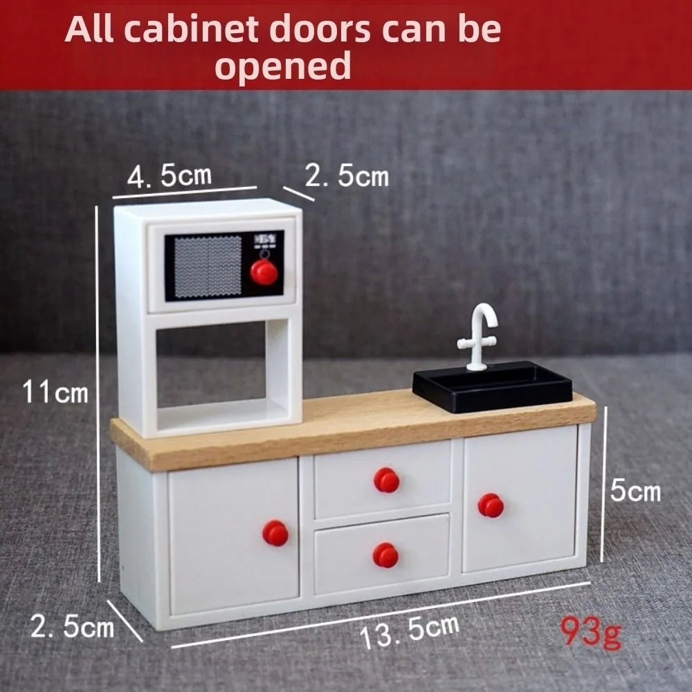 Miniature Dollhouse Furniture Set – Kitchen Dining Cottage