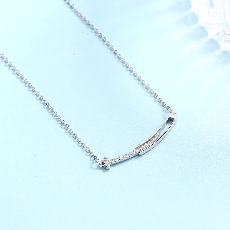 Women's Smiling Face Cubic Zirconia Pendant Necklace