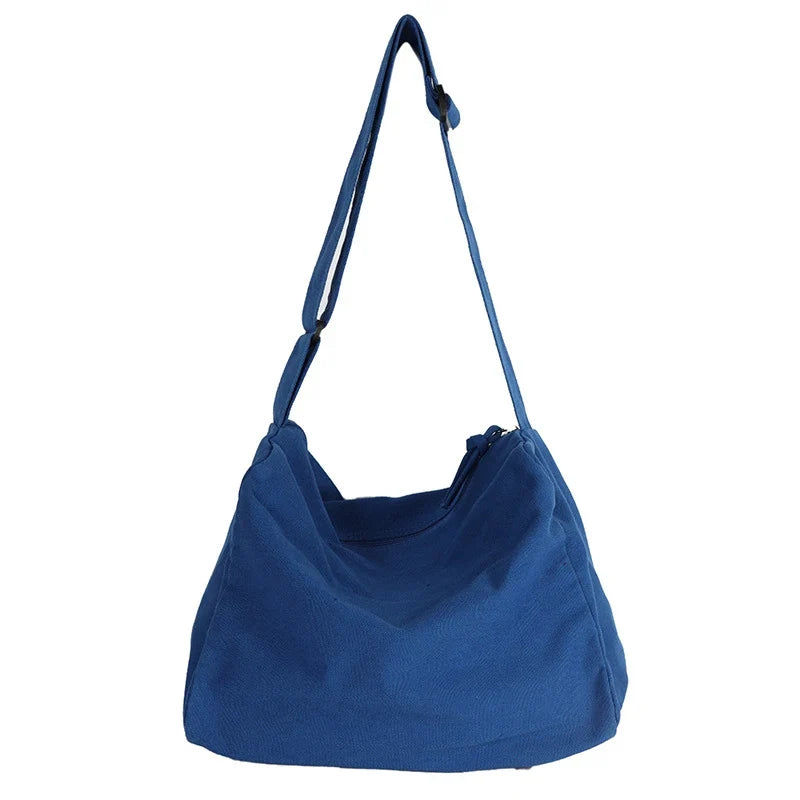 Klein Blue Large Capacity Canvas Shoulder & Crossbody Bag