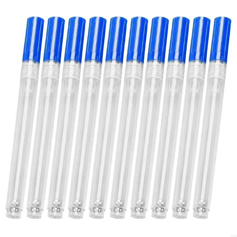 Refillable Empty Marker Pen Barrels – Transparent, Blue Cap
