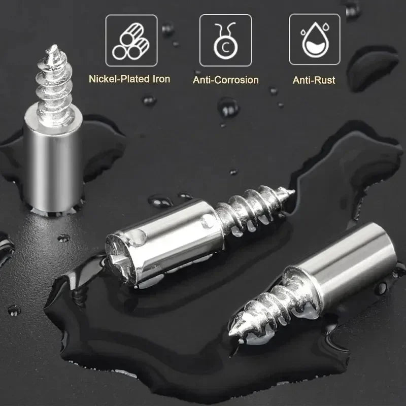 Shelf Support Pegs Self-Tapping Screws with Non-Slip Sleeve 50/100Pcs