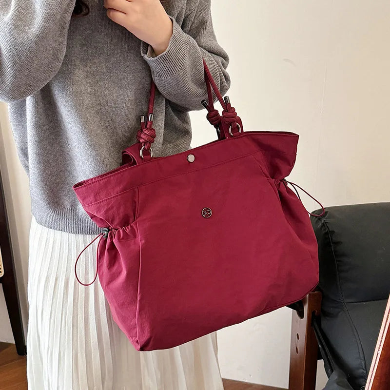Large Capacity Women's Tote Bag – Multi-Pocket Shoulder Bag