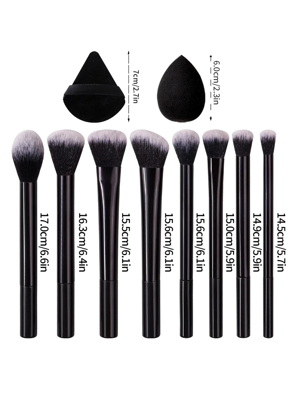 12PCS Beginner Makeup Brush & Sponge Set – Soft & Portable