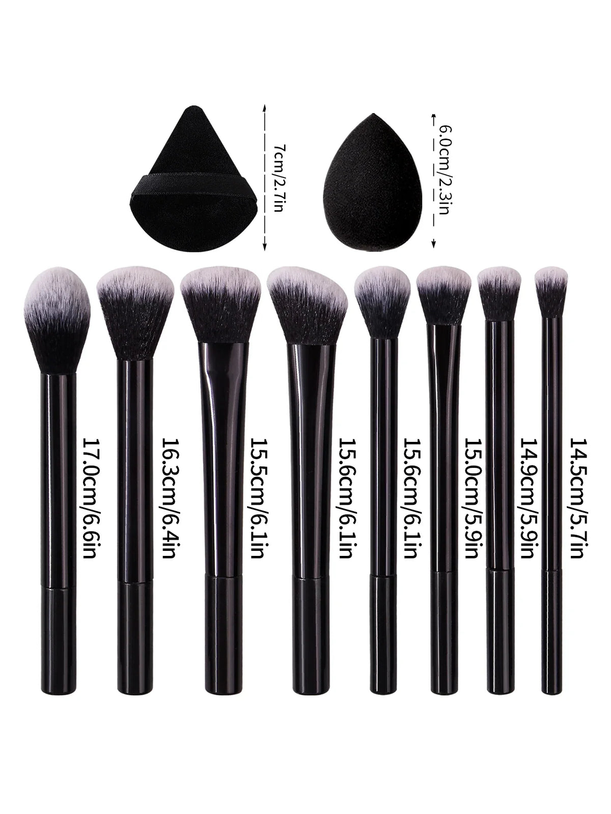 12PCS Beginner Makeup Brush & Sponge Set – Soft & Portable