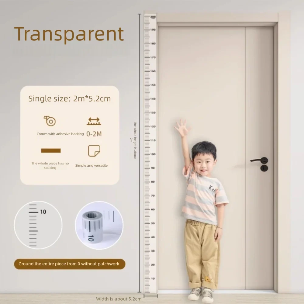 Waterproof Height Measurement Wall Sticker – 2M PVC