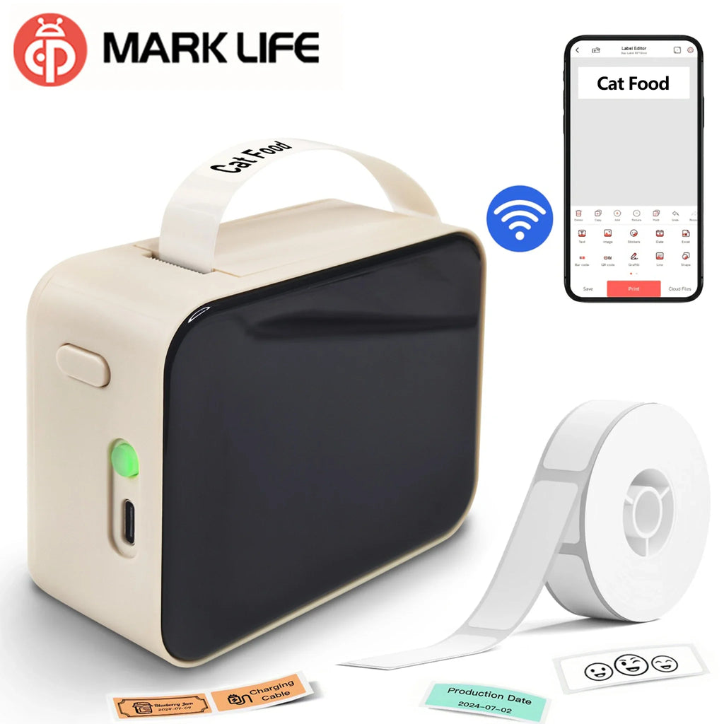 Marklife P15 Mini Bluetooth Thermal Label Printer – No Ink