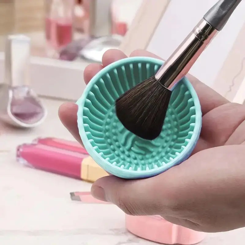 Silicone Makeup Brush Cleaner Scrubber & Bowl | QuickClean