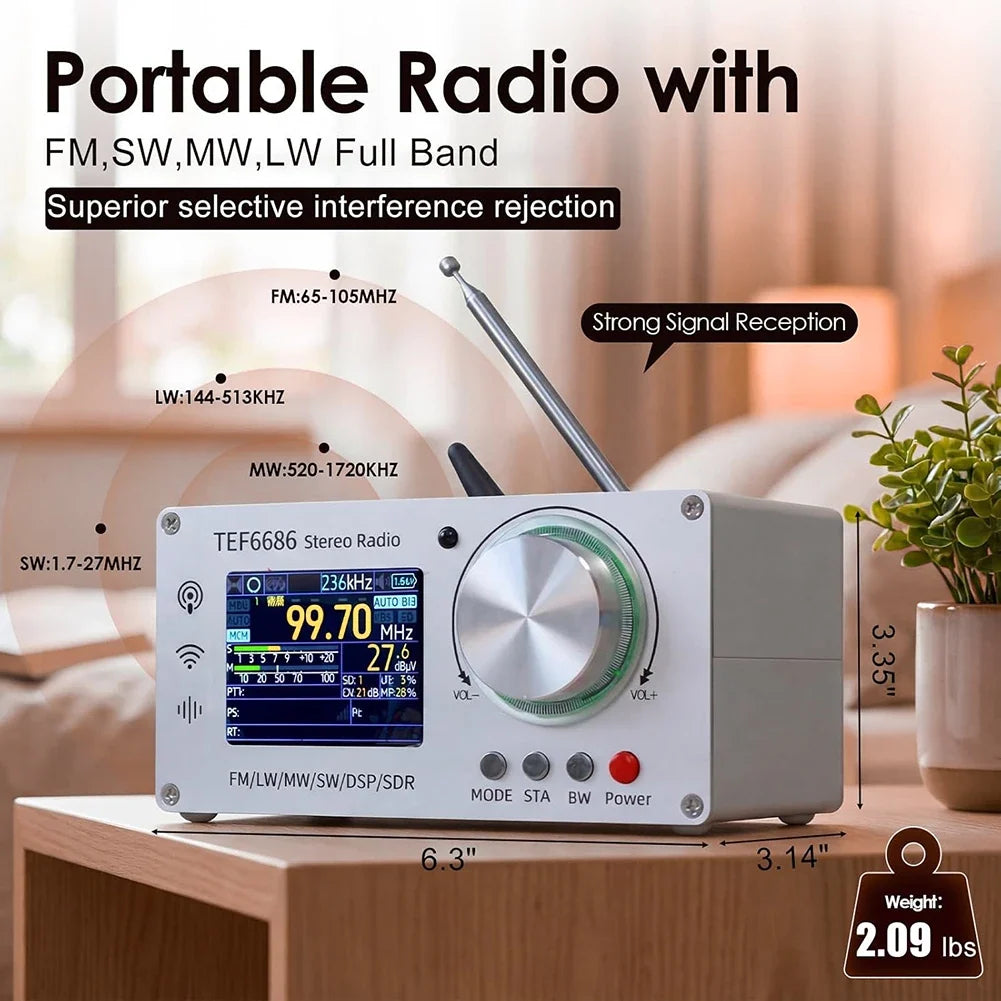 TEF6686 DSP Full-Band Shortwave Radio – AM/FM/SW/LW
