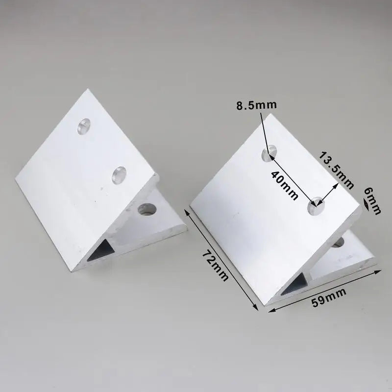 2Pcs 45° Corner Bracket for 2020–8080 Aluminum Extrusion Profile