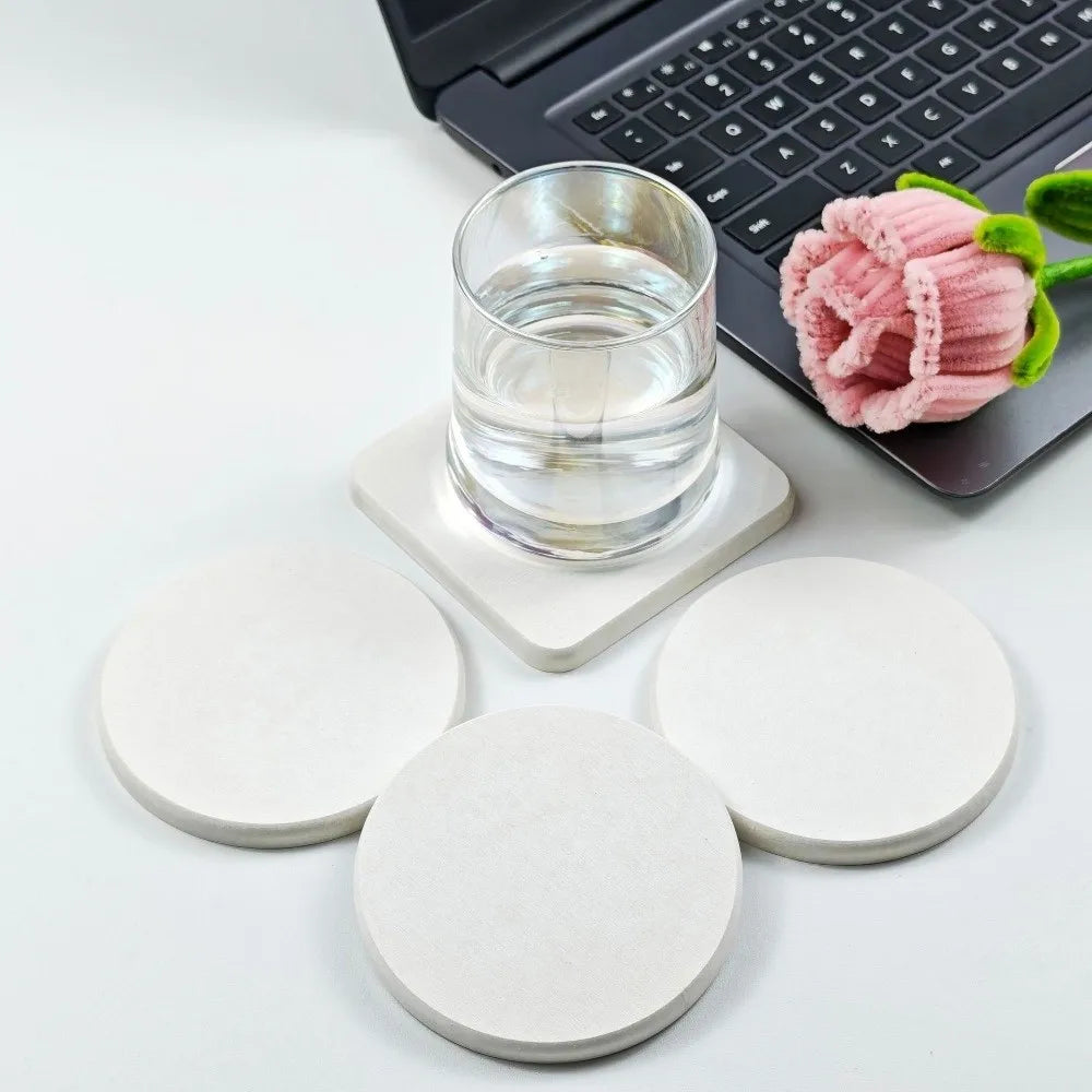 Diatomite Coaster Quick-Dry Non-Slip Heat Resistant Cup Mat