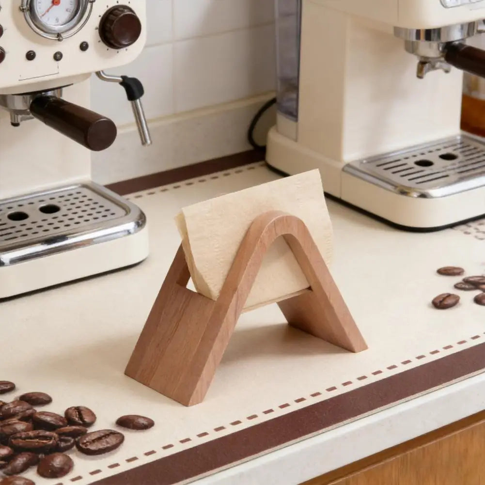 Solid Wood Coffee Filter Holder & Storage Rack Stand