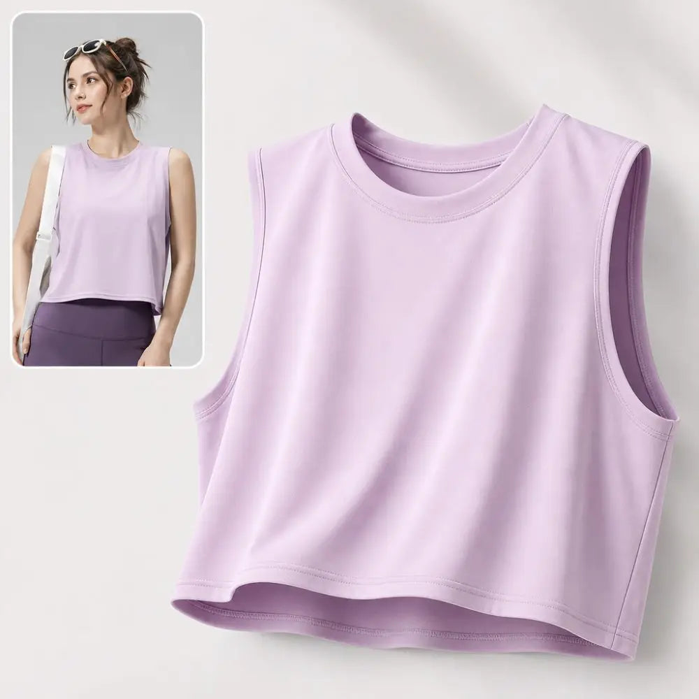 Women's Sleeveless Yoga Top – Slim Fit Quick-Dry Fitness Tank