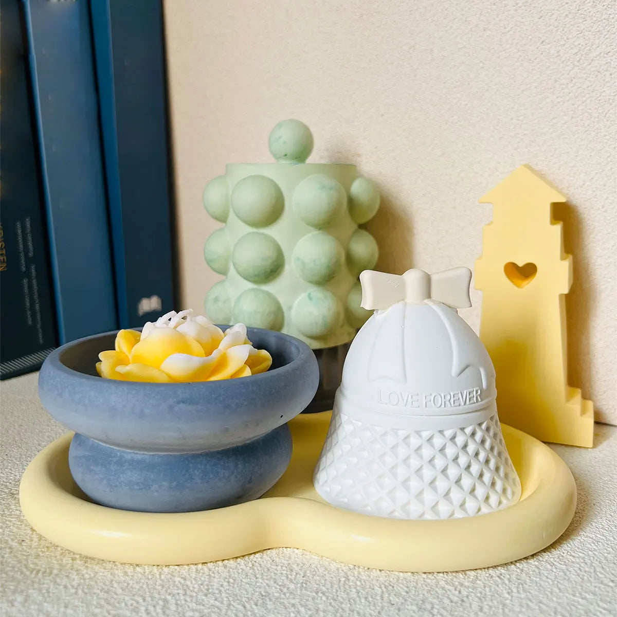 Silicone Candle Mold – Bubble Jar, Donut & Concrete Vessel