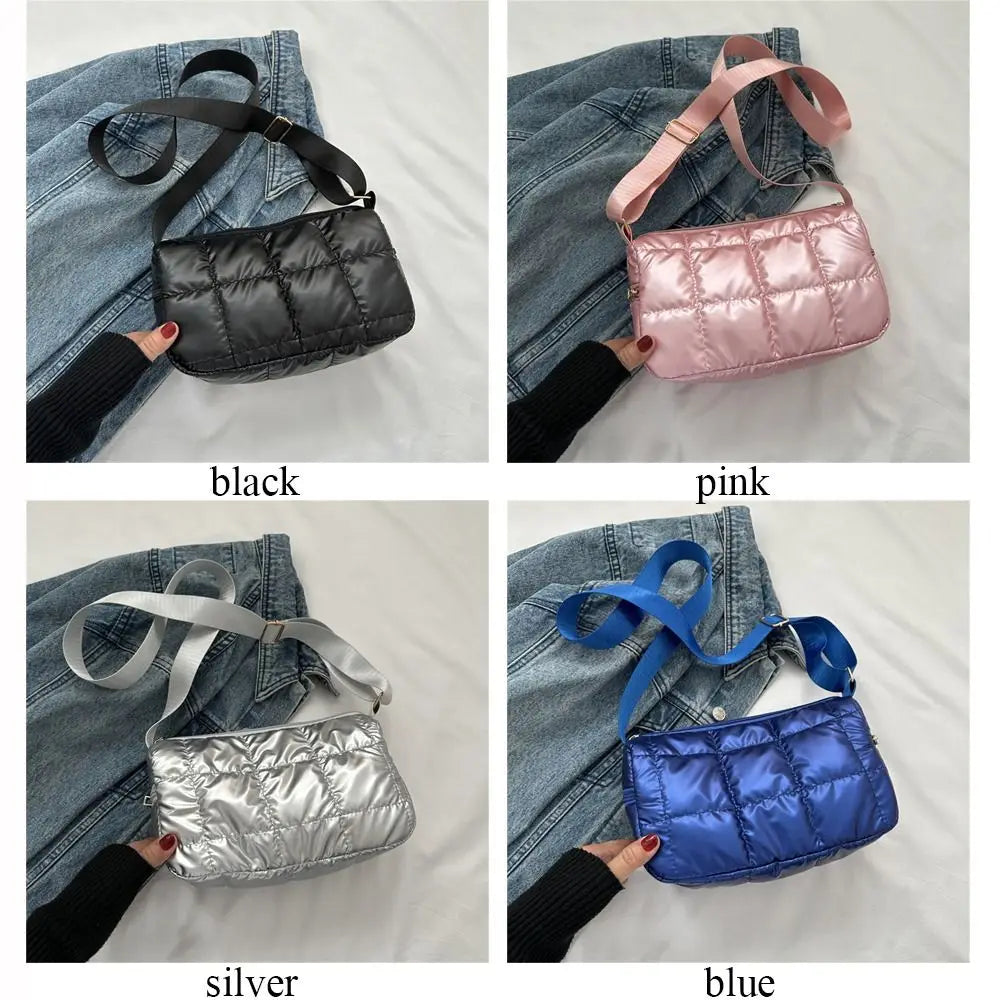 Women's Quilted Cloud Pleated Shoulder Bag | Elegant Messenger