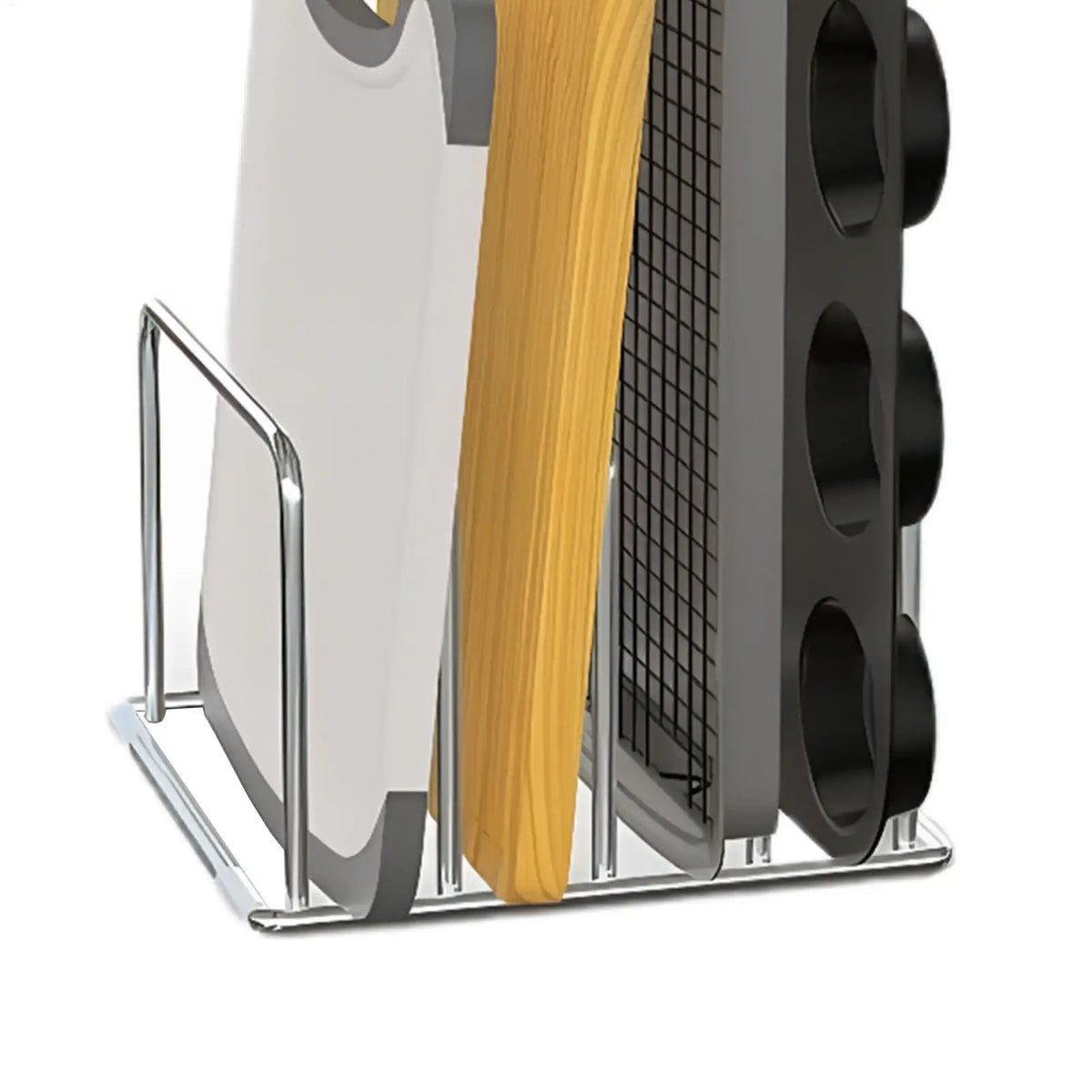 Stainless Steel Cutting Board Rack – Rustproof Kitchen Organizer