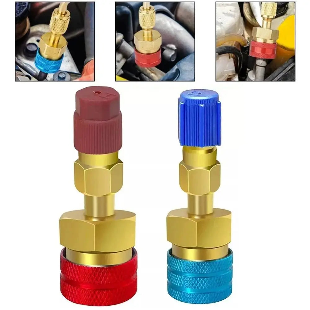 R1234YF to R134A Quick Coupler Adapter Kit – High & Low Side
