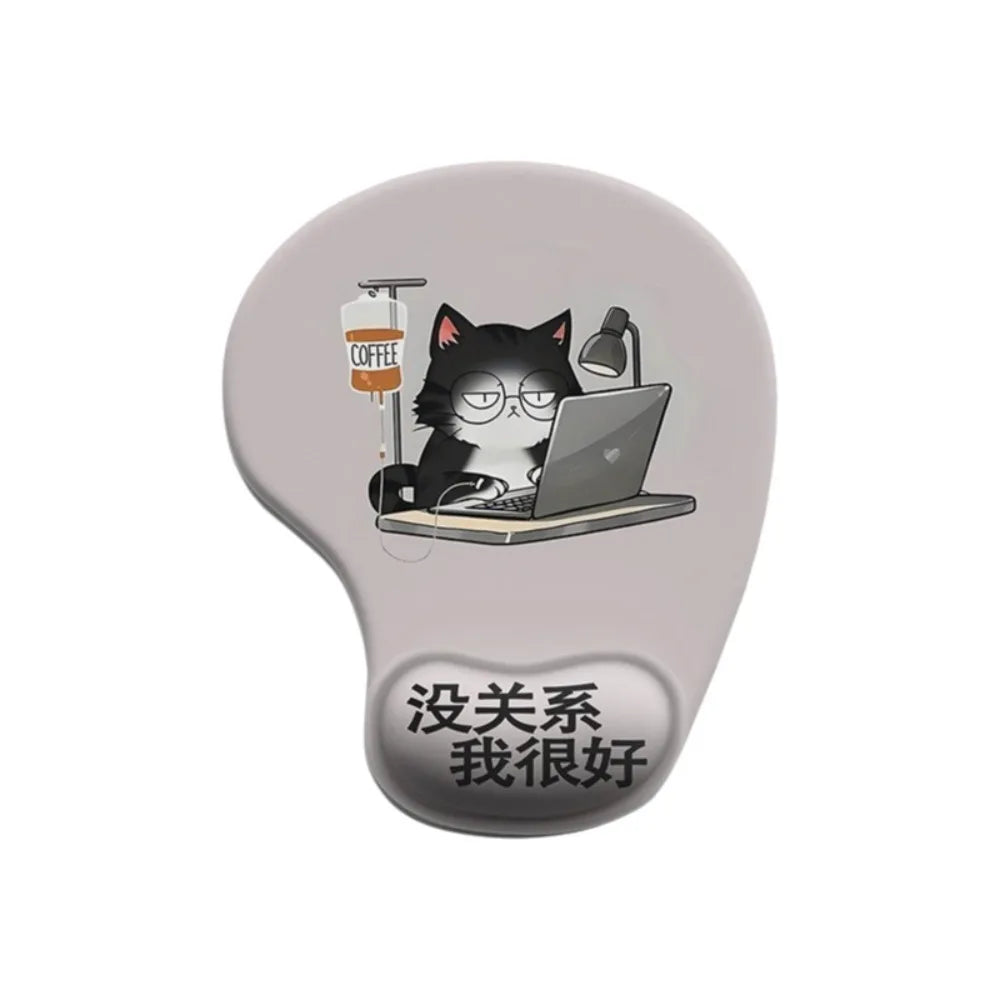 Cartoon Animal Mouse Pad with Non-Slip Ergonomic Wrist Rest