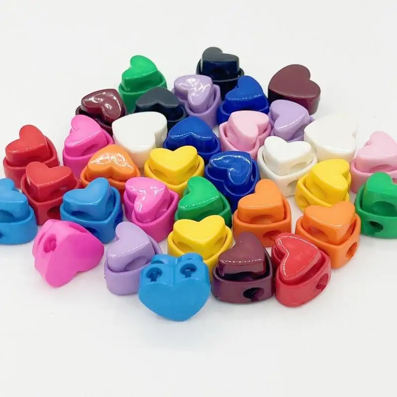 5pcs Heart-Shaped Cord Locks Spring Toggle Stoppers – 5 Pack