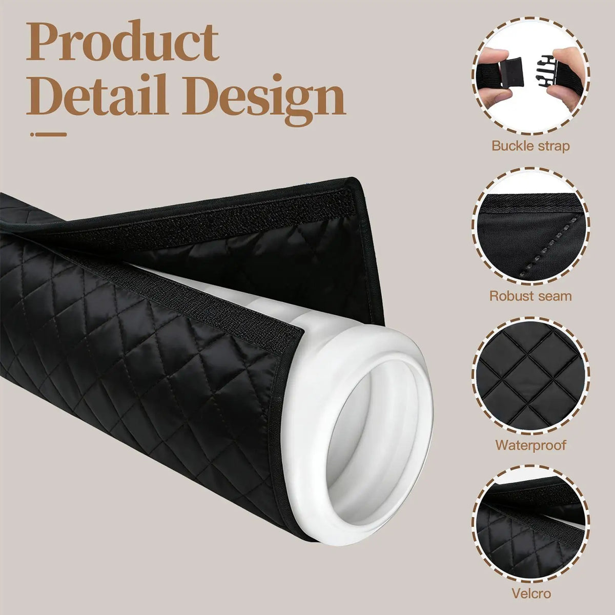 Portable AC Hose Insulation Cover – Waterproof with Straps