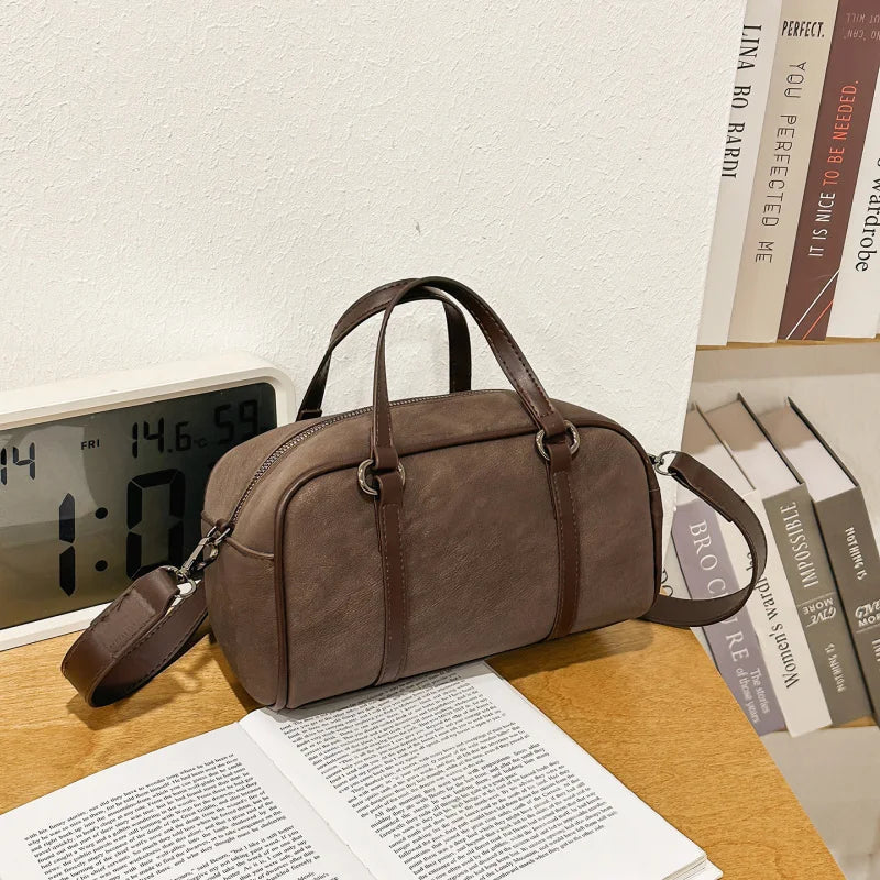 Retro Baguette Crossbody Bag – Women's Versatile PU Handbag