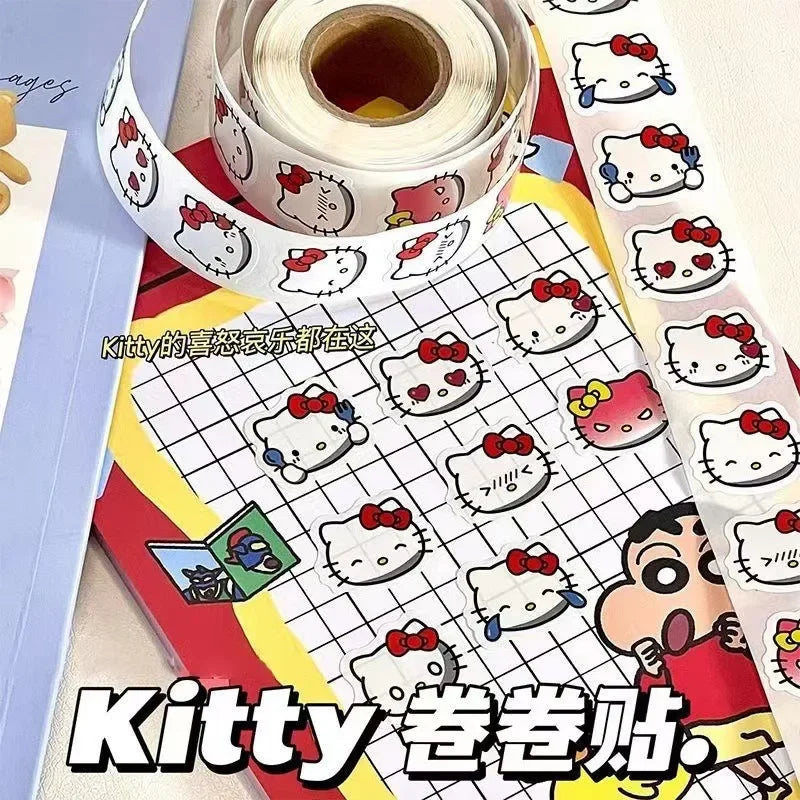 Kitty Cat Waterproof DIY Stickers 500pcs Roll | Phone Laptop