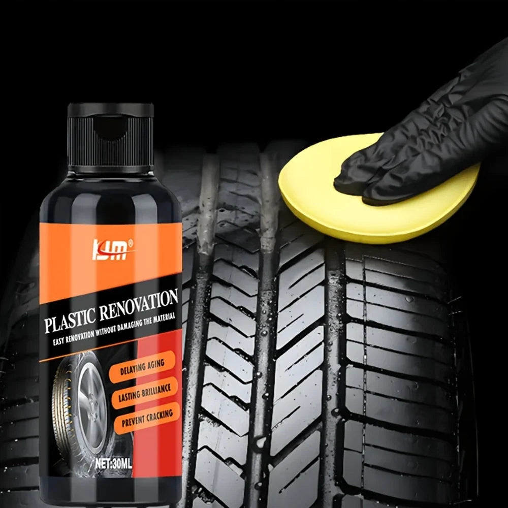 KJM Liquid Tire Shine Kit – Black Enhancer & Anti-Aging Formula