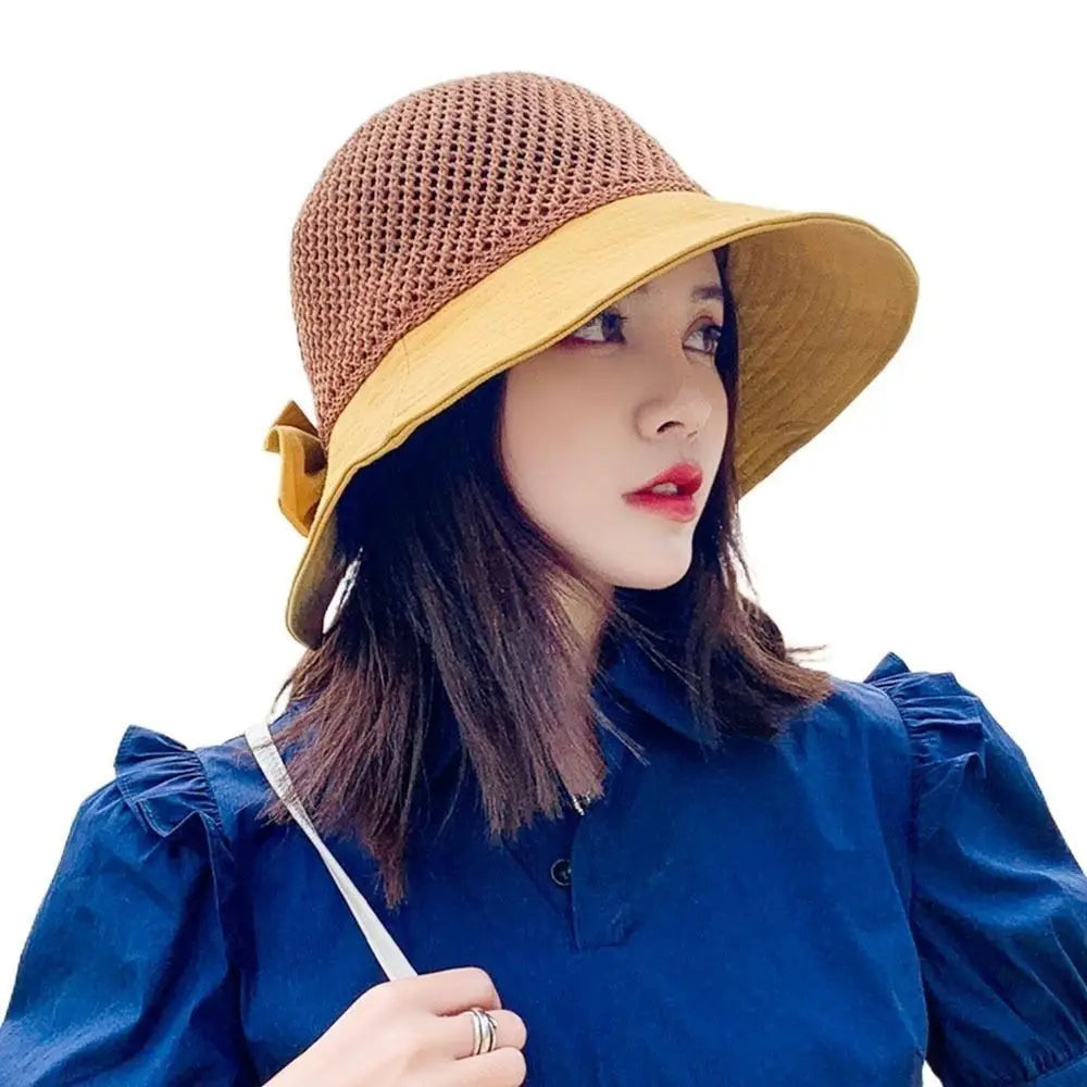 Women's Wide Brim UV Bucket Hat – Foldable Beach Cap