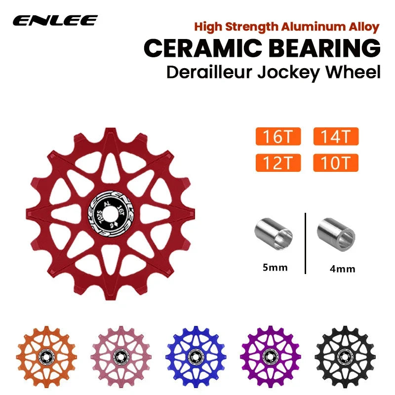 ENLEE Ceramic Bearing Aluminum Jockey Wheel – MTB Derailleur Pulley