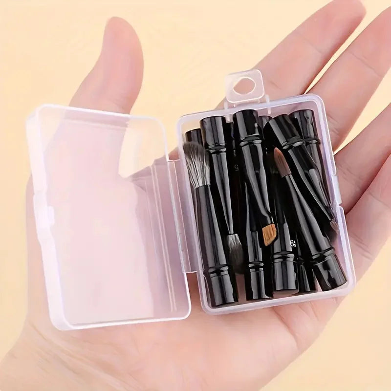 Mini Travel Makeup Brush Set 6 & 11Pcs | Double Ended