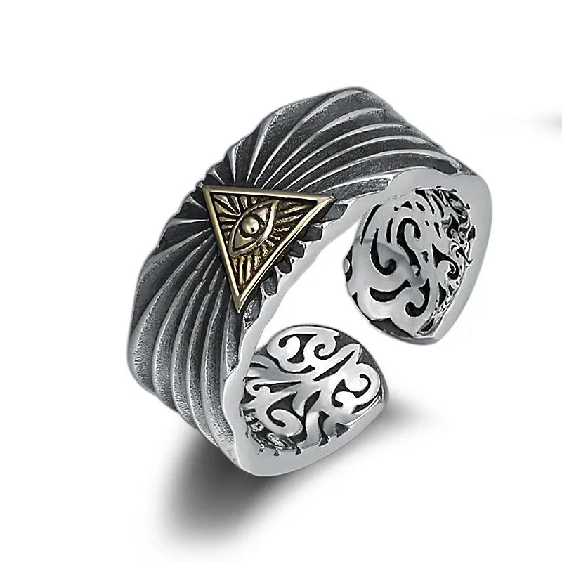 Vintage Punk Dragon Snake Tiger Adjustable Ring | Unisex