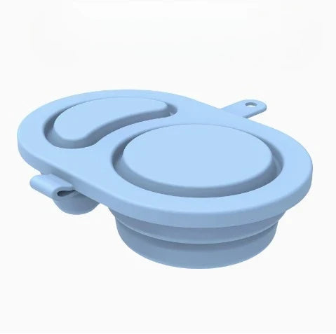 Silicone Dual Compartment Snack Box – Reusable Leakproof Lunch Container