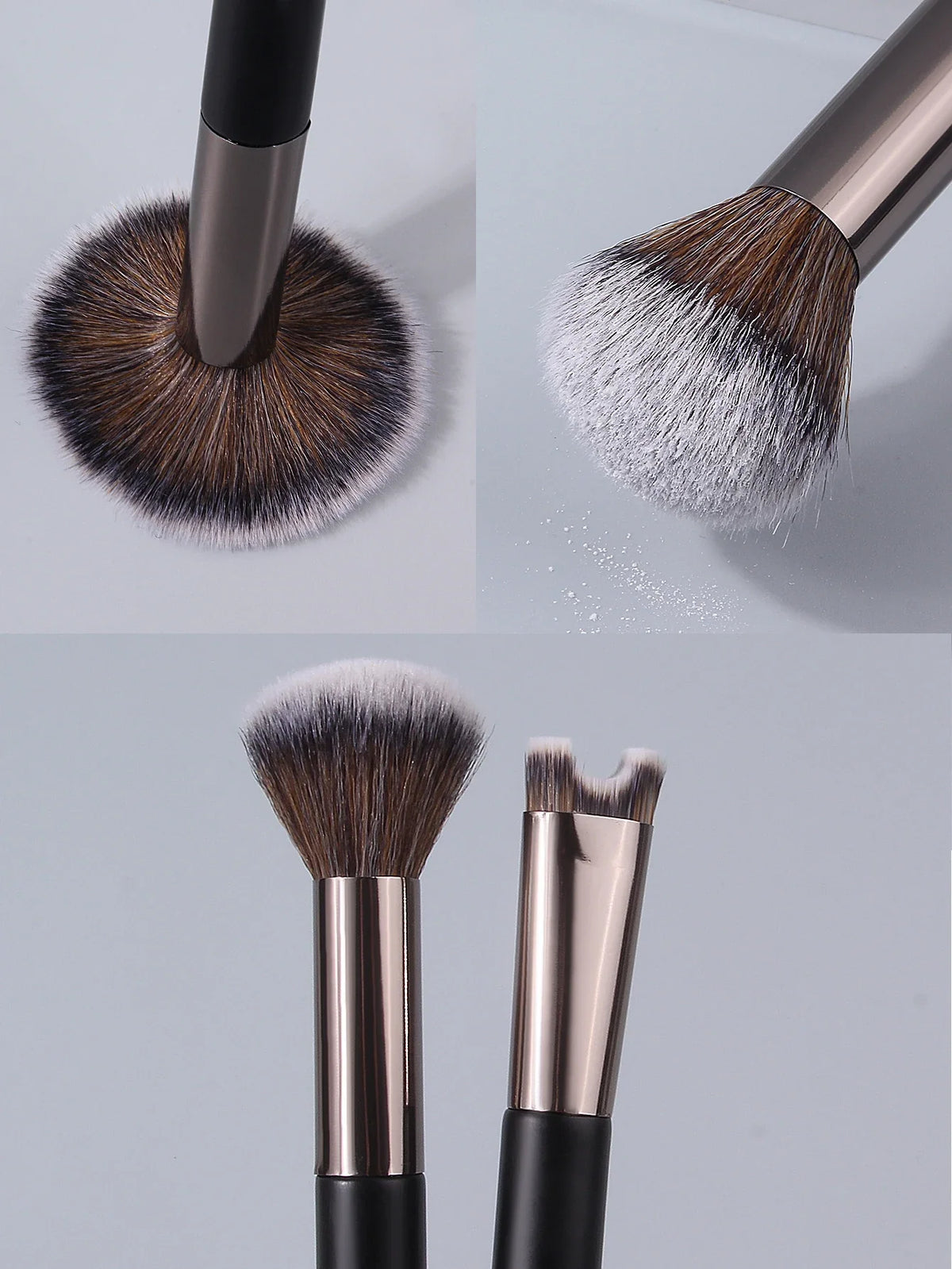 Nixie Double-Headed Makeup Brush – Powder, Blush & Concealer