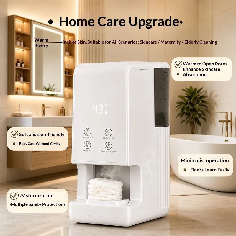 Smart Wireless Charging Baby Wipes Warmer & Auto Dispenser