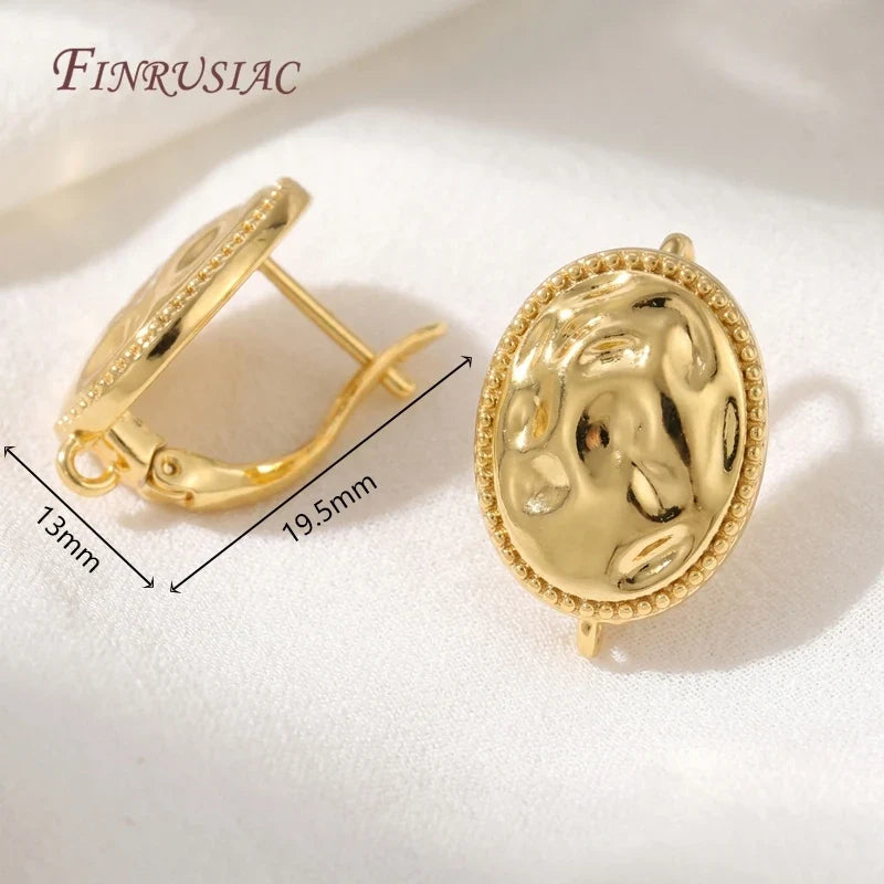 Floral Leverback Earring Hooks 18K Gold Silver Plated DIY Findings